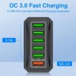 6 In 1 USB Charger QC3.0 Fast Charging Cellphone Quick Charger